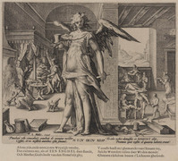 TvB G 1067
<br/>
Arts als engel
<br/>
<em>Goltzius, Hendrick (1558-1617) - atelier van</em>